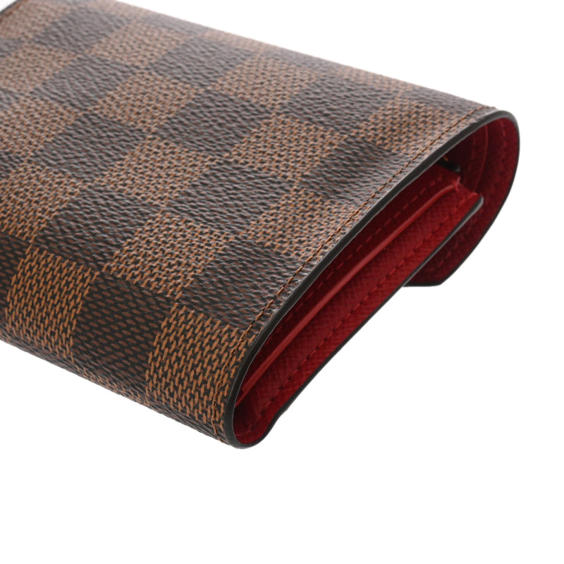 LOUIS VUITTON ルイヴィトン ダミエ ポルトフォイユ ヴィクトリーヌ エベヌ N41659 レディース ダミエキャンバス 三つ折り財布 Aランク 中古 銀蔵