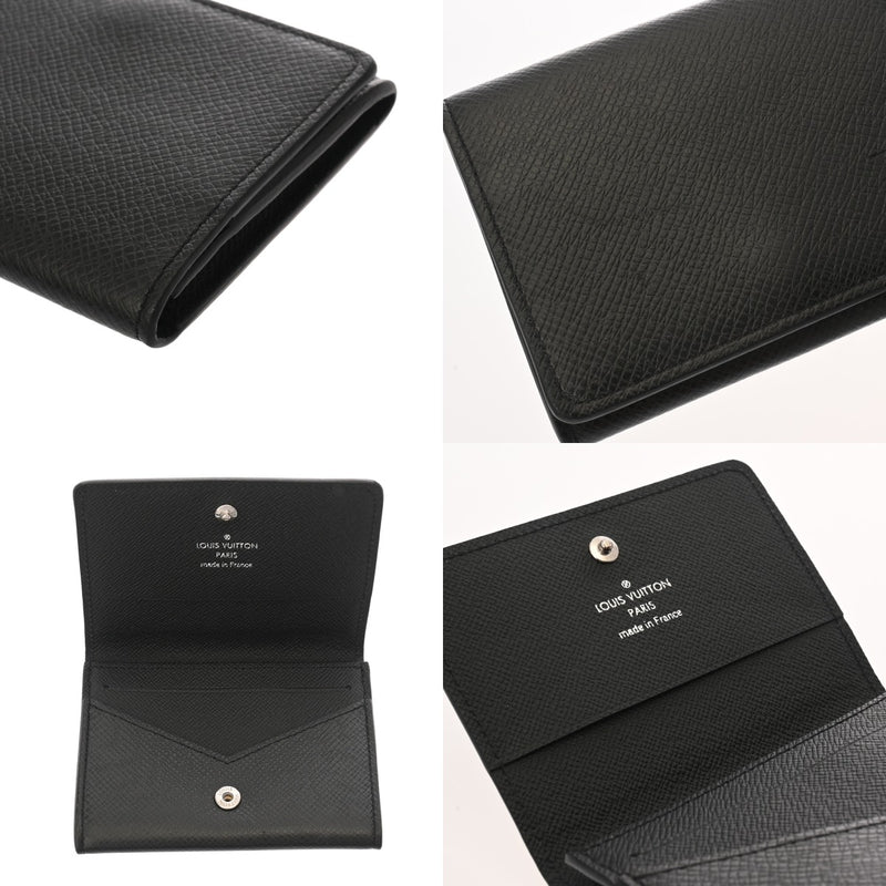 LOUIS VUITTON ルイヴィトン タイガ アンヴェロップ カルトドゥヴィジット ノワール M64595 メンズ レザー カードケース Aランク 中古 銀蔵