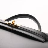 HERMES エルメス ケリー32 外縫い ブラック ○V刻印(1992年頃) レディース ボックスカーフ 2WAYバッグ Aランク 中古 銀蔵