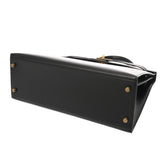 HERMES エルメス ケリー32 外縫い ブラック ○V刻印(1992年頃) レディース ボックスカーフ 2WAYバッグ Aランク 中古 銀蔵