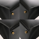 HERMES エルメス ケリー32 外縫い ブラック ○V刻印(1992年頃) レディース ボックスカーフ 2WAYバッグ Aランク 中古 銀蔵