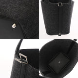 HERMES エルメス ピコタンロック PM グレー/ブラック Z刻印(2021年頃) レディース フェルト ヴォースイフト ハンドバッグ 新同 中古 銀蔵