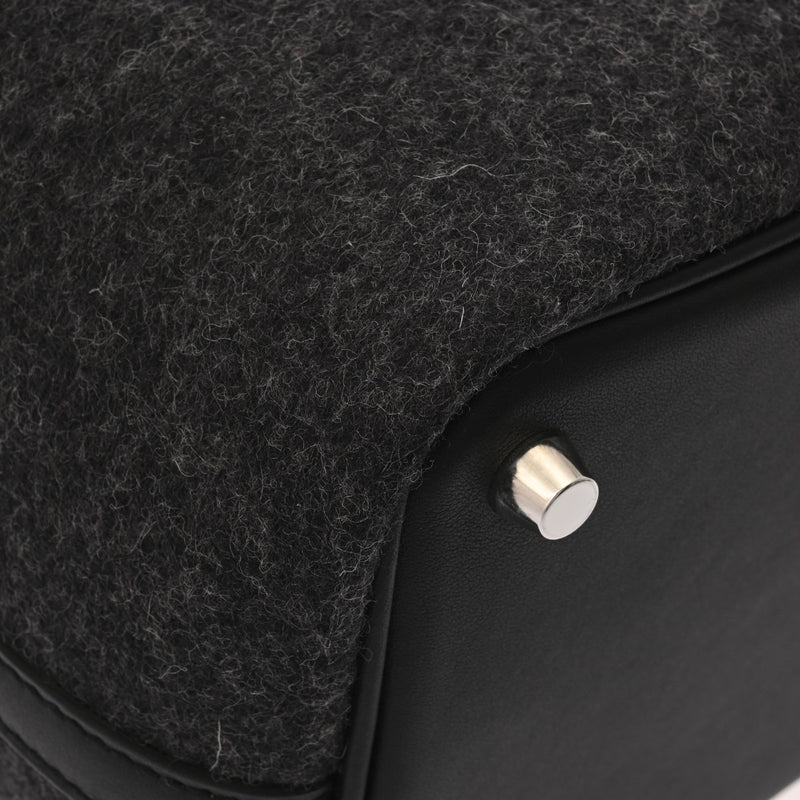 HERMES エルメス ピコタンロック PM グレー/ブラック Z刻印(2021年頃) レディース フェルト ヴォースイフト ハンドバッグ 新同 中古 銀蔵