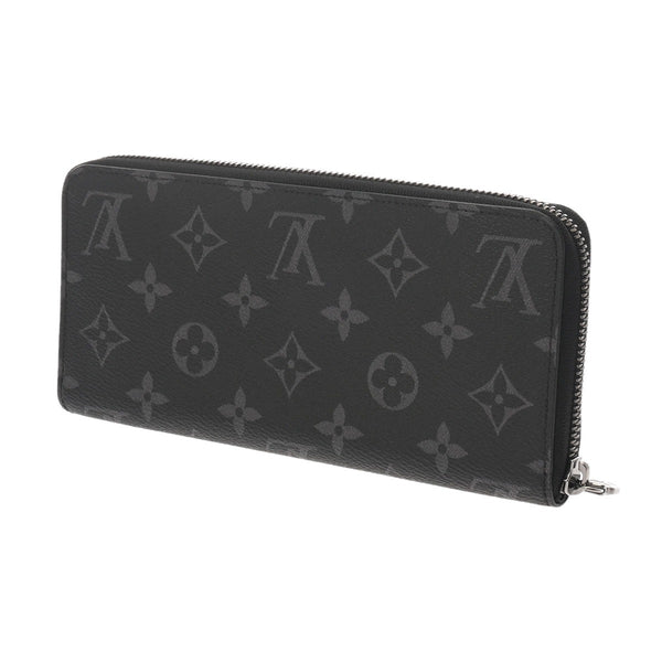 LOUIS VUITTON ルイヴィトン モノグラムエクリプス ジッピーウォレット ホリゾンタル ブラック/グレー M11611 メンズ モノグラムエクリプスキャンバス 長財布 Aランク 中古 銀蔵