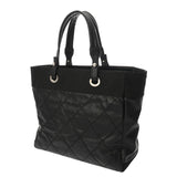CHANEL シャネル パリビアリッツ トート MM ブラック A34209 レディース キャンバス/レザー トートバッグ Aランク 中古 銀蔵