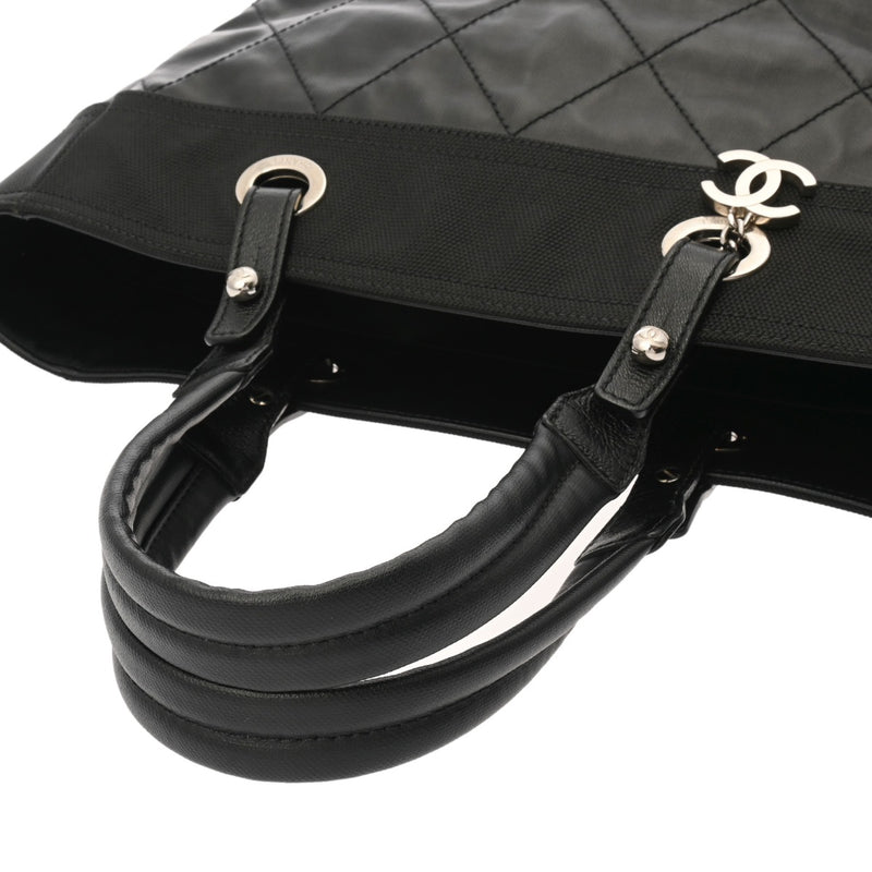 CHANEL シャネル パリビアリッツ トート MM ブラック A34209 レディース キャンバス/レザー トートバッグ Aランク 中古 銀蔵