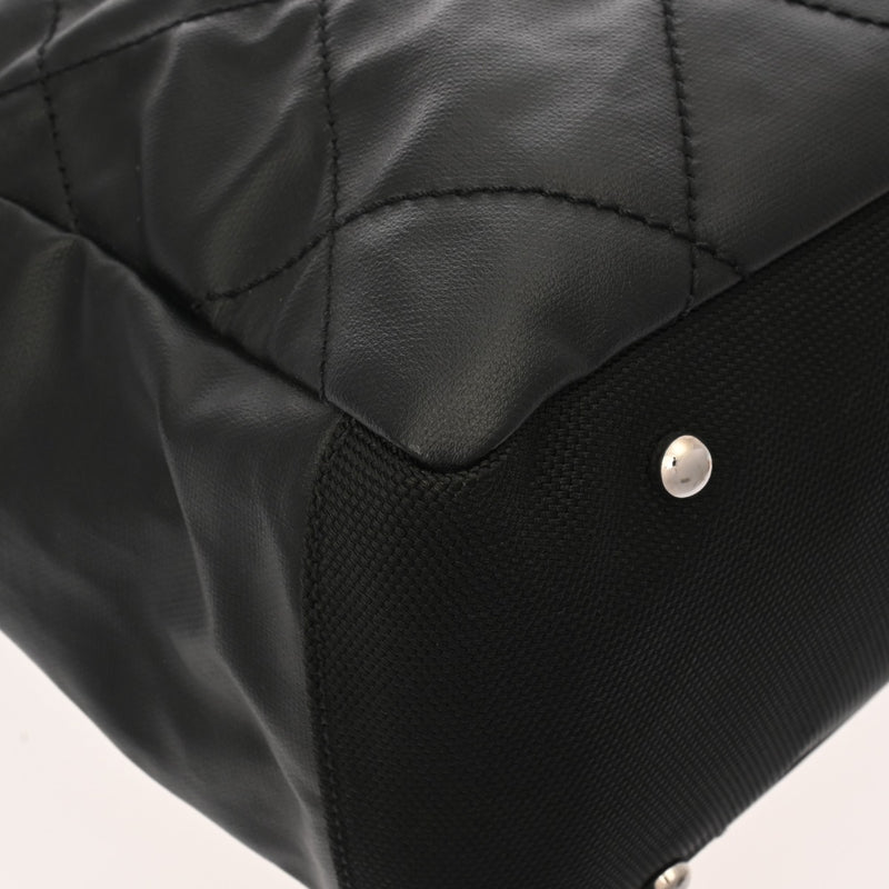 CHANEL シャネル パリビアリッツ トート MM ブラック A34209 レディース キャンバス/レザー トートバッグ Aランク 中古 銀蔵