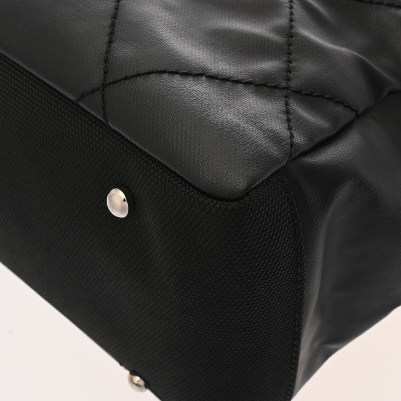 CHANEL シャネル パリビアリッツ トート MM ブラック A34209 レディース キャンバス/レザー トートバッグ Aランク 中古 銀蔵