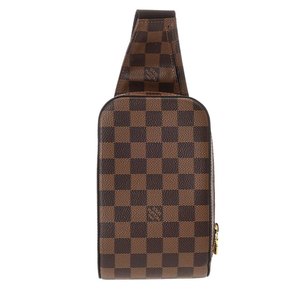 LOUIS VUITTON ルイヴィトン ダミエ ジェロニモス ブラウン N51994 メンズ ダミエキャンバス ボディバッグ 新同 中古 銀蔵