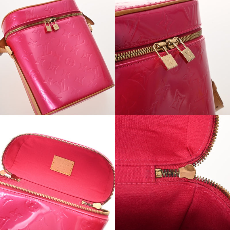 LOUIS VUITTON ルイヴィトン モノグラムヴェルニ サリバンヴェルティカル フューシャピンク M91259 レディース ヴェルニ ショルダーバッグ ABランク 中古 銀蔵