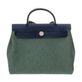 HERMES エルメス エールバッグジップ MM 2WAY ブルーインディゴ U刻印(2022年頃) ユニセックス トワルGM/ヴァッシュハンター ハンドバッグ Aランク 中古 銀蔵