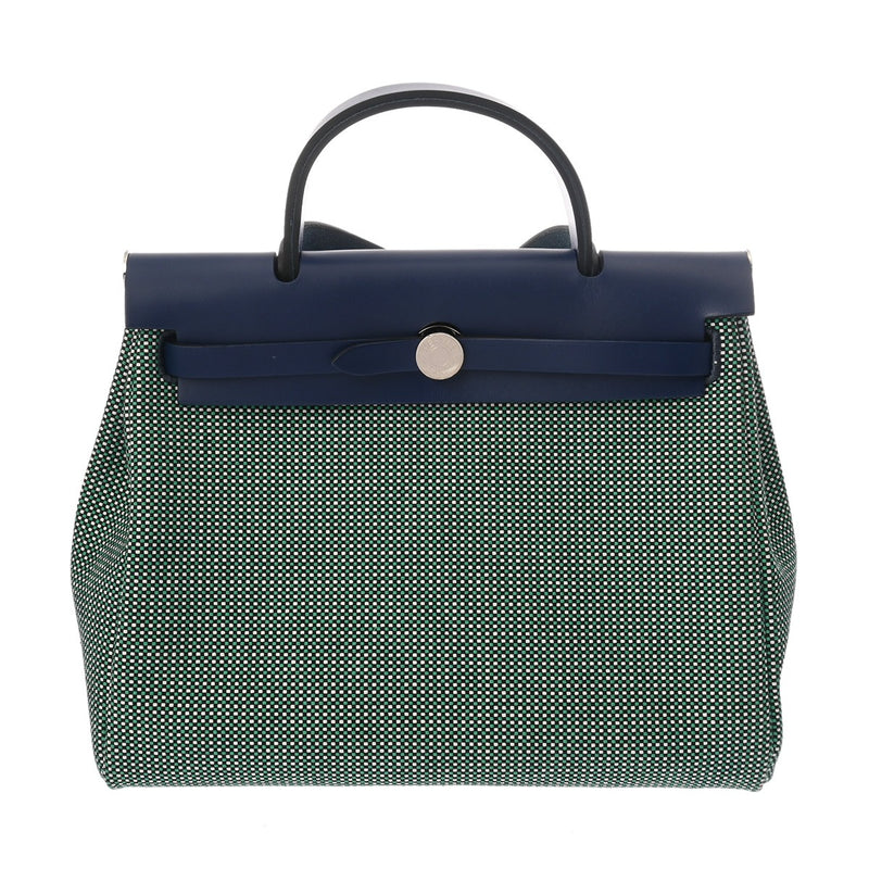 HERMES エルメス エールバッグジップ MM 2WAY ブルーインディゴ U刻印(2022年頃) ユニセックス トワルGM/ヴァッシュハンター ハンドバッグ Aランク 中古 銀蔵