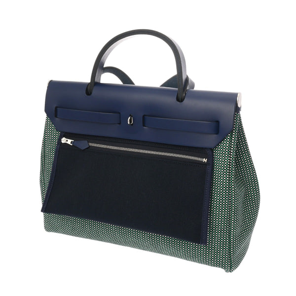 HERMES エルメス エールバッグジップ MM 2WAY ブルーインディゴ U刻印(2022年頃) ユニセックス トワルGM/ヴァッシュハンター ハンドバッグ Aランク 中古 銀蔵