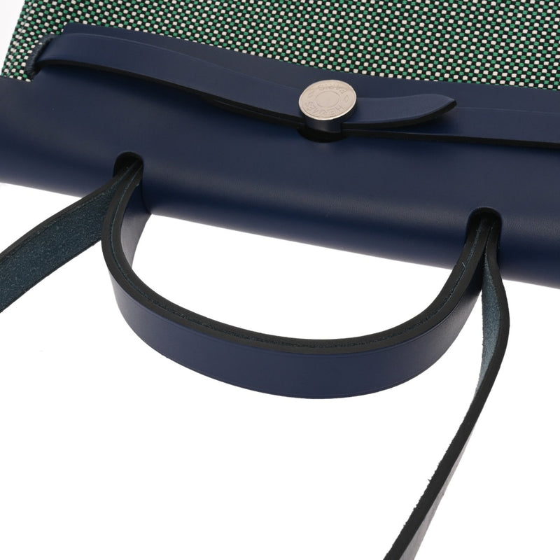 HERMES エルメス エールバッグジップ MM 2WAY ブルーインディゴ U刻印(2022年頃) ユニセックス トワルGM/ヴァッシュハンター ハンドバッグ Aランク 中古 銀蔵