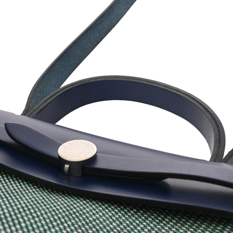 HERMES エルメス エールバッグジップ MM 2WAY ブルーインディゴ U刻印(2022年頃) ユニセックス トワルGM/ヴァッシュハンター ハンドバッグ Aランク 中古 銀蔵