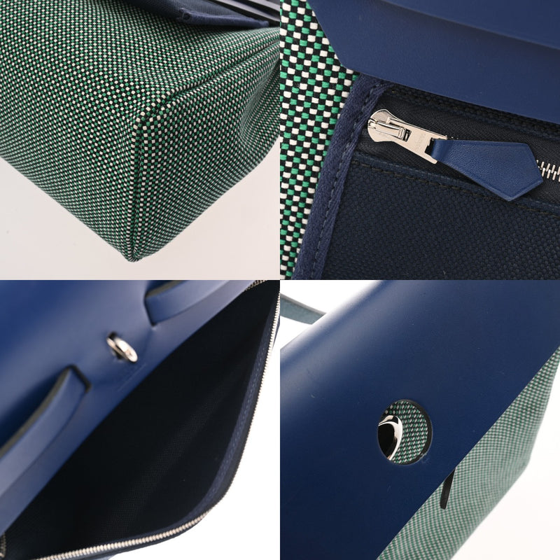 HERMES エルメス エールバッグジップ MM 2WAY ブルーインディゴ U刻印(2022年頃) ユニセックス トワルGM/ヴァッシュハンター ハンドバッグ Aランク 中古 銀蔵