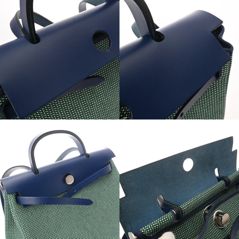 HERMES エルメス エールバッグジップ MM 2WAY ブルーインディゴ U刻印(2022年頃) ユニセックス トワルGM/ヴァッシュハンター ハンドバッグ Aランク 中古 銀蔵
