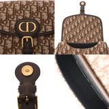 CHRISTIAN DIOR クリスチャンディオール オブリーク ボビー ミディアム ブラウン M9319UTZQ_M747 レディース ジャガード カーフ ショルダーバッグ Aランク 中古 銀蔵