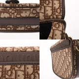 CHRISTIAN DIOR クリスチャンディオール オブリーク ボビー ミディアム ブラウン M9319UTZQ_M747 レディース ジャガード カーフ ショルダーバッグ Aランク 中古 銀蔵