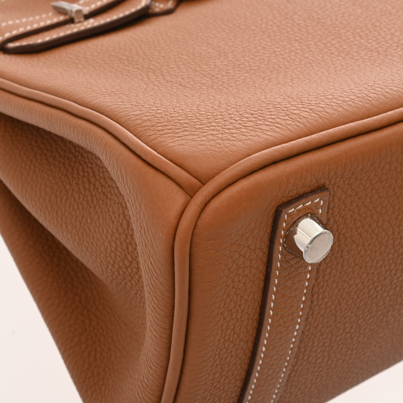 HERMES エルメス バーキン 25 ゴールド B刻印(2023年頃) レディース トゴ ハンドバッグ 未使用 銀蔵