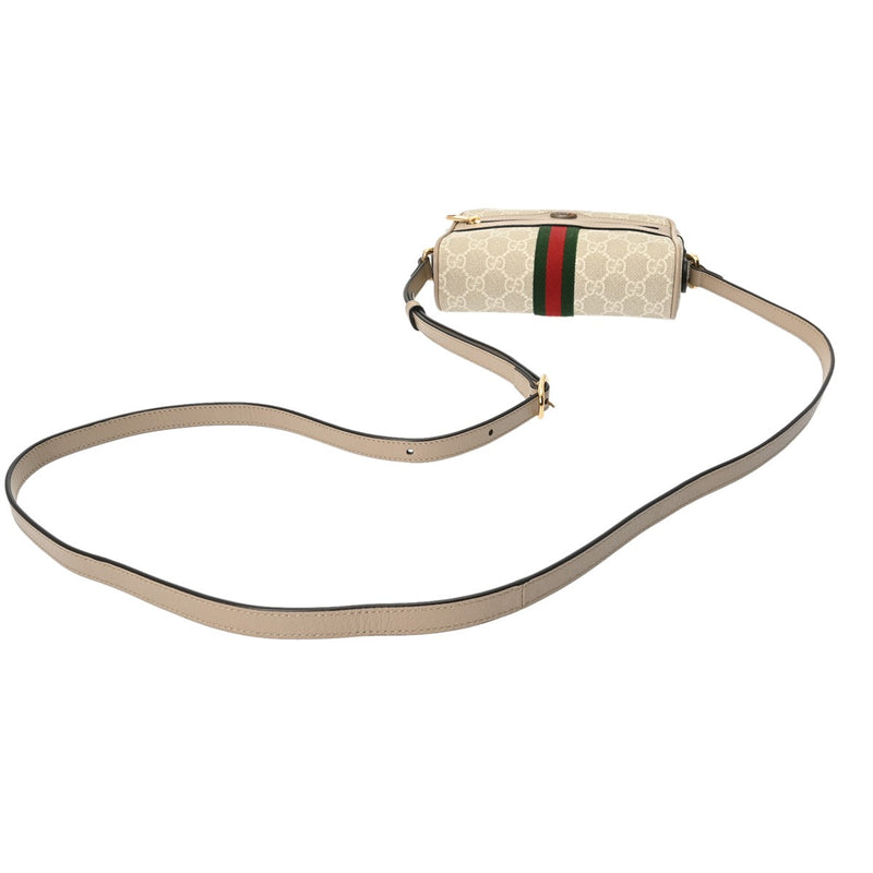 GUCCI グッチ オフィディア ミニバッグ ベージュ 517350 レディース キャンバス レザー ショルダーバッグ 新同 中古 銀蔵