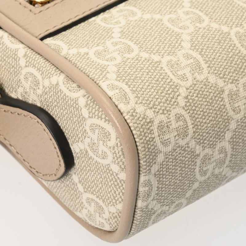 GUCCI グッチ オフィディア ミニバッグ ベージュ 517350 レディース キャンバス レザー ショルダーバッグ 新同 中古 銀蔵
