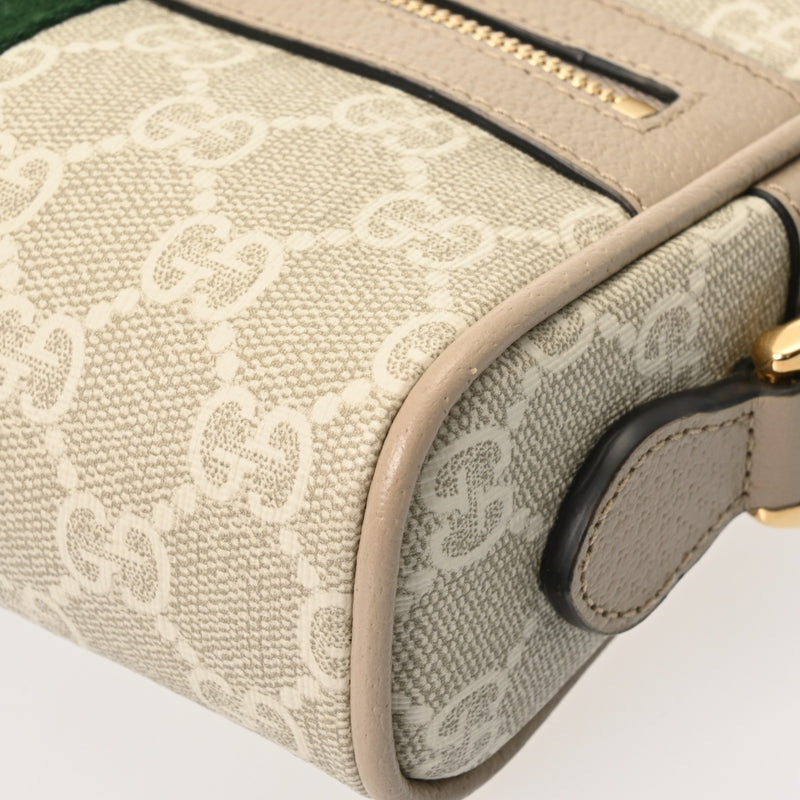 GUCCI グッチ オフィディア ミニバッグ ベージュ 517350 レディース キャンバス レザー ショルダーバッグ 新同 中古 銀蔵