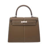 HERMES エルメス ケリー パテッド 25 外縫い エトゥープ U刻印(2022年頃) レディース ヴォースイフト 2WAYバッグ Aランク 中古 銀蔵