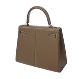 HERMES エルメス ケリー パテッド 25 外縫い エトゥープ U刻印(2022年頃) レディース ヴォースイフト 2WAYバッグ Aランク 中古 銀蔵