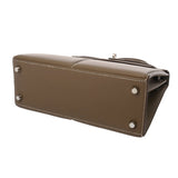 HERMES エルメス ケリー パテッド 25 外縫い エトゥープ U刻印(2022年頃) レディース ヴォースイフト 2WAYバッグ Aランク 中古 銀蔵