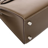 HERMES エルメス ケリー パテッド 25 外縫い エトゥープ U刻印(2022年頃) レディース ヴォースイフト 2WAYバッグ Aランク 中古 銀蔵