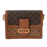 LOUIS VUITTON ルイヴィトン モノグラムリバース ドーフィーヌ MM 旧型 キャメル系/ブラウン M44391 レディース モノグラムキャンバス ショルダーバッグ Aランク 中古 銀蔵