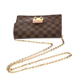 LOUIS VUITTON ルイヴィトン ダミエ ポルトフォイユ クロワゼットチェーン マグノリア N60287 レディース ダミエキャンバス ショルダーバッグ Aランク 中古 銀蔵