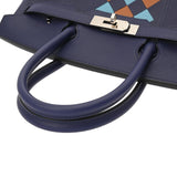 HERMES エルメス バーキン 30 トレサージュ ブルーアンクル/ブルーノール/ゴールド D刻印(2019年頃) レディース スイフト ヴォーエプソン ハンドバッグ ABランク 中古 銀蔵