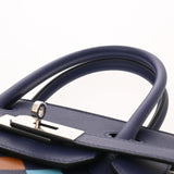 HERMES エルメス バーキン 30 トレサージュ ブルーアンクル/ブルーノール/ゴールド D刻印(2019年頃) レディース スイフト ヴォーエプソン ハンドバッグ ABランク 中古 銀蔵