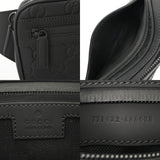 GUCCI グッチ GG柄 ベルトバッグ ブラック 771422 メンズ レザー GGラバーエフェクト ボディバッグ 新同 中古 銀蔵
