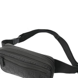 GUCCI グッチ GG柄 ベルトバッグ ブラック 771422 メンズ レザー GGラバーエフェクト ボディバッグ 新同 中古 銀蔵