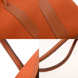 HERMES エルメス ガーデンパーティ PM オレンジ □I刻印(2005年頃) レディース トワルオフィシエ ネゴンダ ハンドバッグ Bランク 中古 銀蔵
