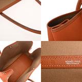 HERMES エルメス ガーデンパーティ PM オレンジ □I刻印(2005年頃) レディース トワルオフィシエ ネゴンダ ハンドバッグ Bランク 中古 銀蔵