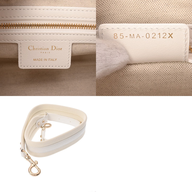 CHRISTIAN DIOR クリスチャンディオール ヴァイブスモール ボウリングバッグ オレンジ/ホワイト イタリア レディース レザー ハンドバッグ ABランク 中古 銀蔵