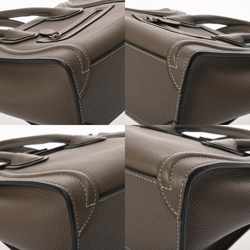 CELINE セリーヌ ラゲージ ナノ 2WAY スリ 189243 レディース ドラムドカーフ ハンドバッグ ABランク 中古 銀蔵