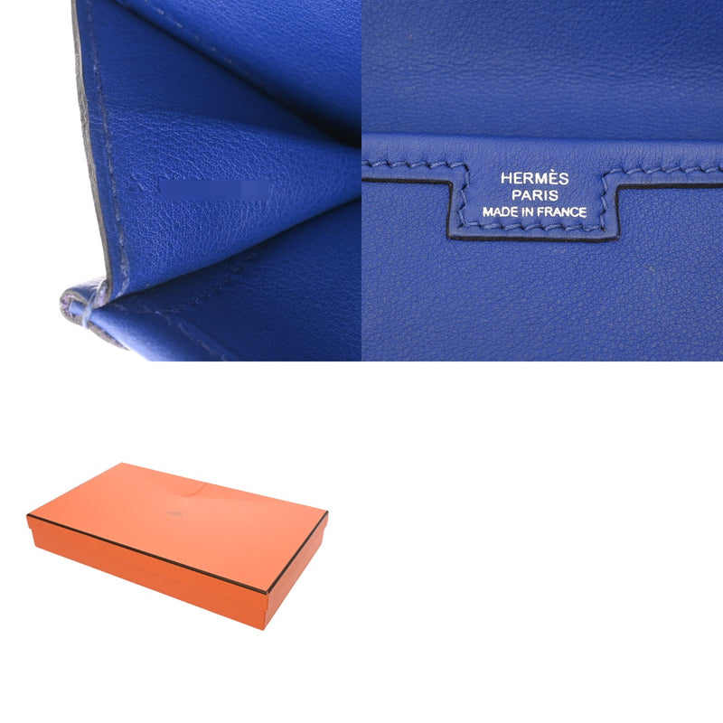 HERMES エルメス ジジェ エラン ブルーサフィール X刻印(2016年頃) ユニセックス ヴォースイフト クラッチバッグ ABランク 中古 銀蔵
