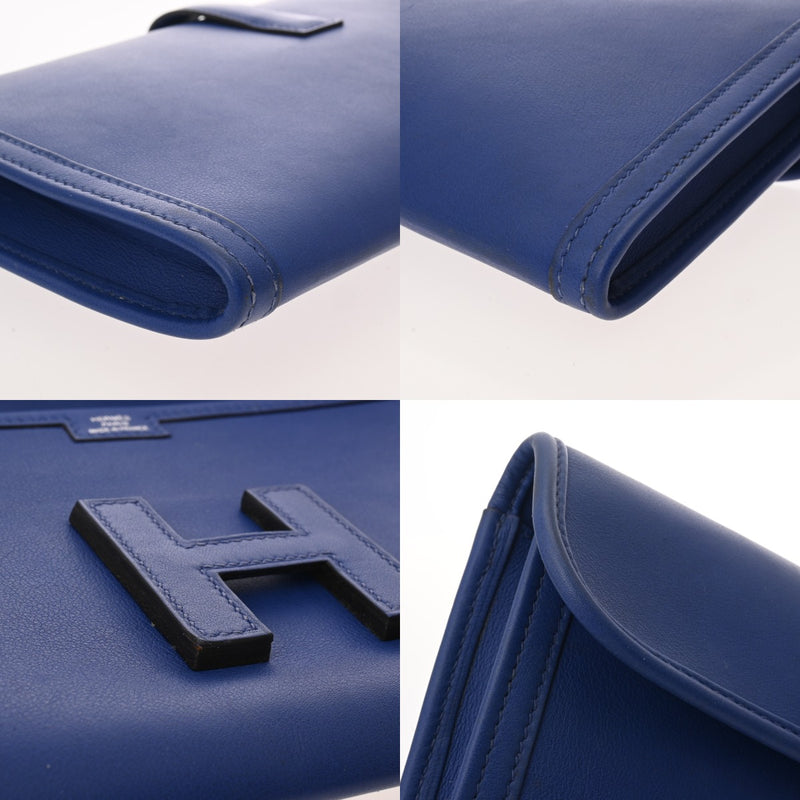 HERMES エルメス ジジェ エラン ブルーサフィール X刻印(2016年頃) ユニセックス ヴォースイフト クラッチバッグ ABランク 中古 銀蔵