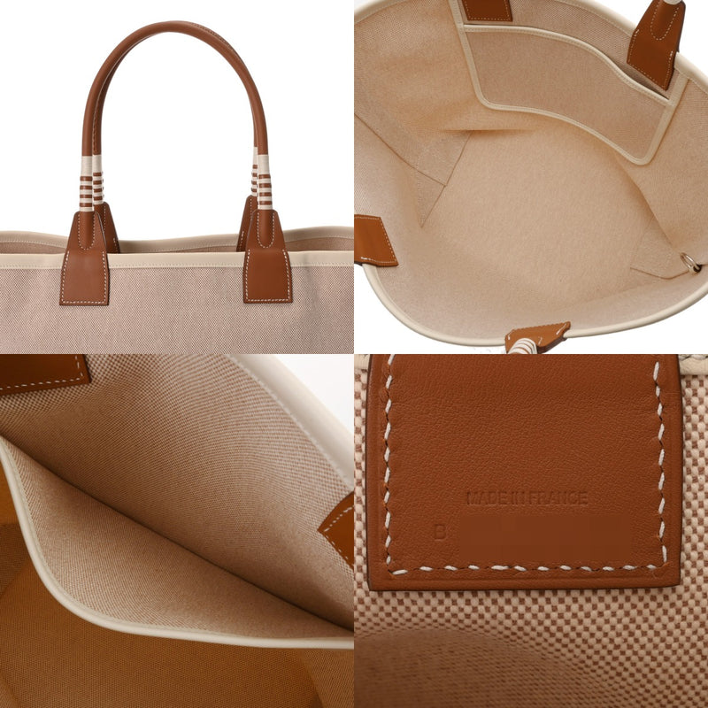 HERMES エルメス スティープル 28 エクリュ/ゴールド B刻印(2023年頃) レディース トワル/スイフト ハンドバッグ 新同 中古 銀蔵