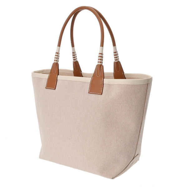 HERMES エルメス スティープル 28 エクリュ/ゴールド B刻印(2023年頃) レディース トワル/スイフト ハンドバッグ 新同 中古 銀蔵