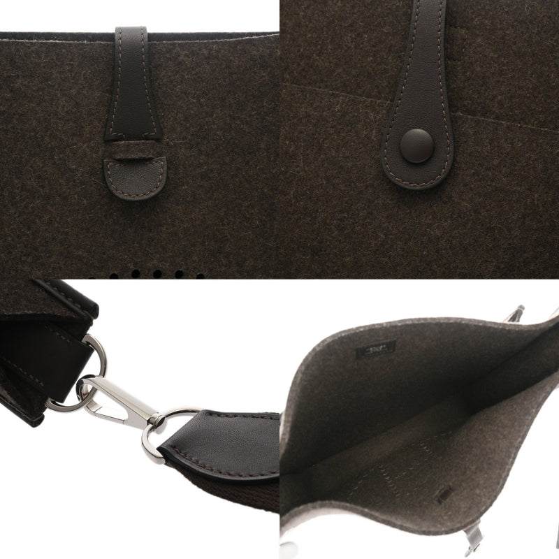 HERMES エルメス エブリン 3 PM グリモワイヤン ショコラ Z刻印(2021年頃) レディース フェルト スイフト ショルダーバッグ Aランク 中古 銀蔵