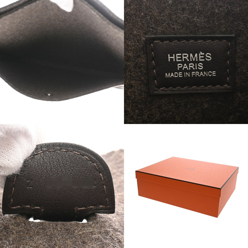 HERMES エルメス エブリン 3 PM グリモワイヤン ショコラ Z刻印(2021年頃) レディース フェルト スイフト ショルダーバッグ Aランク 中古 銀蔵