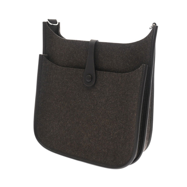 HERMES エルメス エブリン 3 PM グリモワイヤン ショコラ Z刻印(2021年頃) レディース フェルト スイフト ショルダーバッグ Aランク 中古 銀蔵