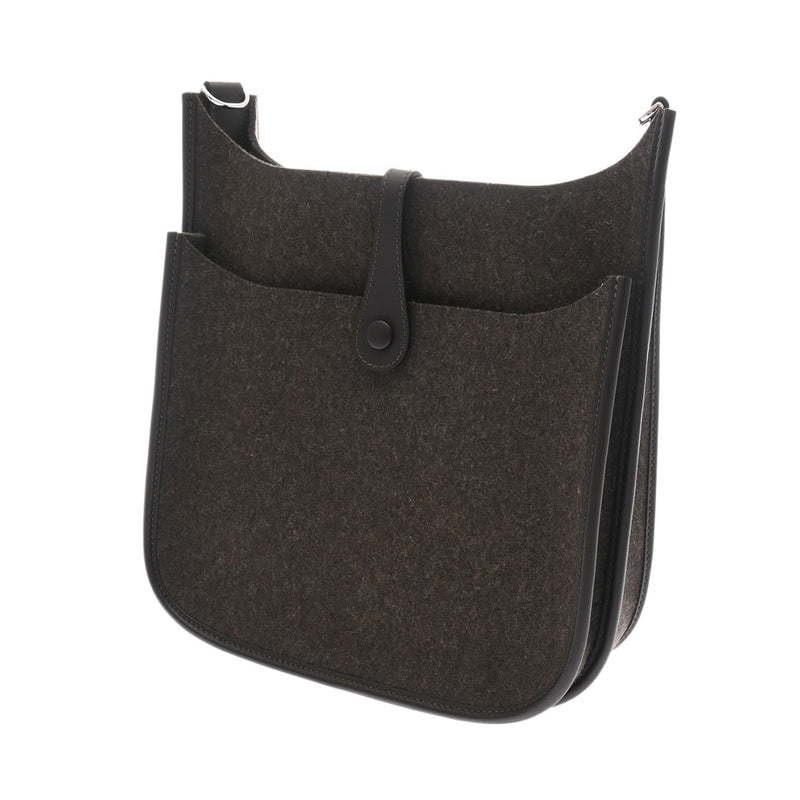 HERMES エルメス エブリン 3 PM グリモワイヤン ショコラ Z刻印(2021年頃) レディース フェルト スイフト ショルダーバッグ Aランク 中古 銀蔵