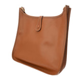 HERMES エルメス エヴリン GM ゴールド 〇Z刻印(1996年頃) ユニセックス クシュベル ショルダーバッグ Bランク 中古 銀蔵